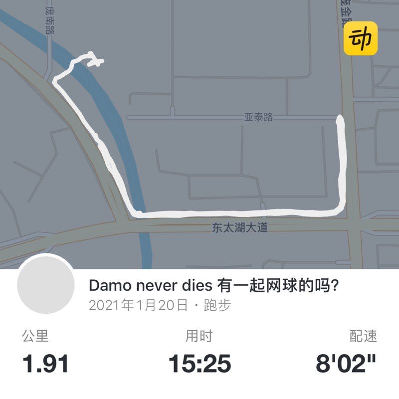 Damo never dies 有一起网球的吗？ post 1